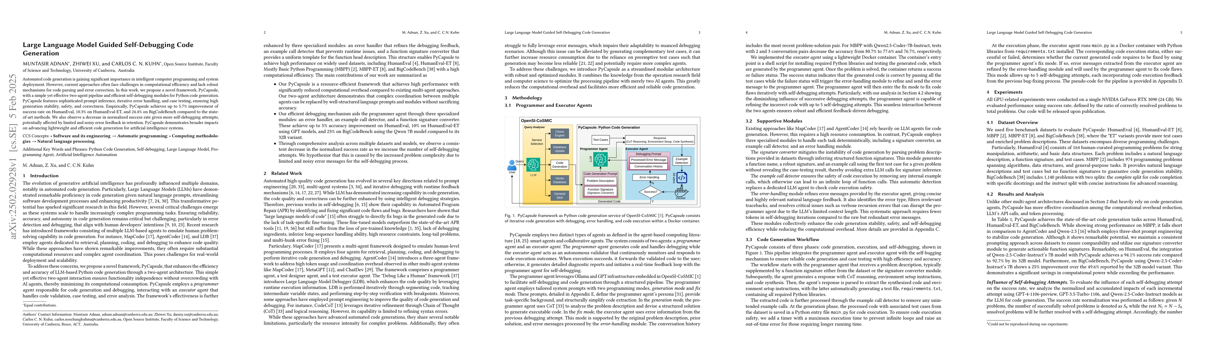 Thumbnail for Large Language Model Guided Self-Debugging Code Generation