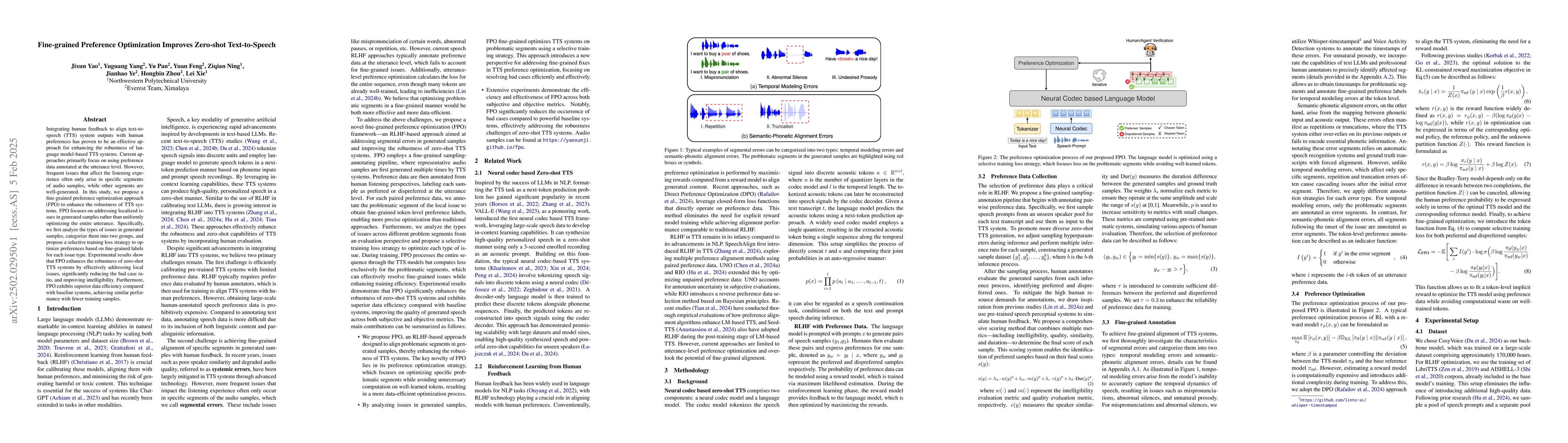 Thumbnail for Fine-grained Preference Optimization Improves Zero-shot Text-to-Speech