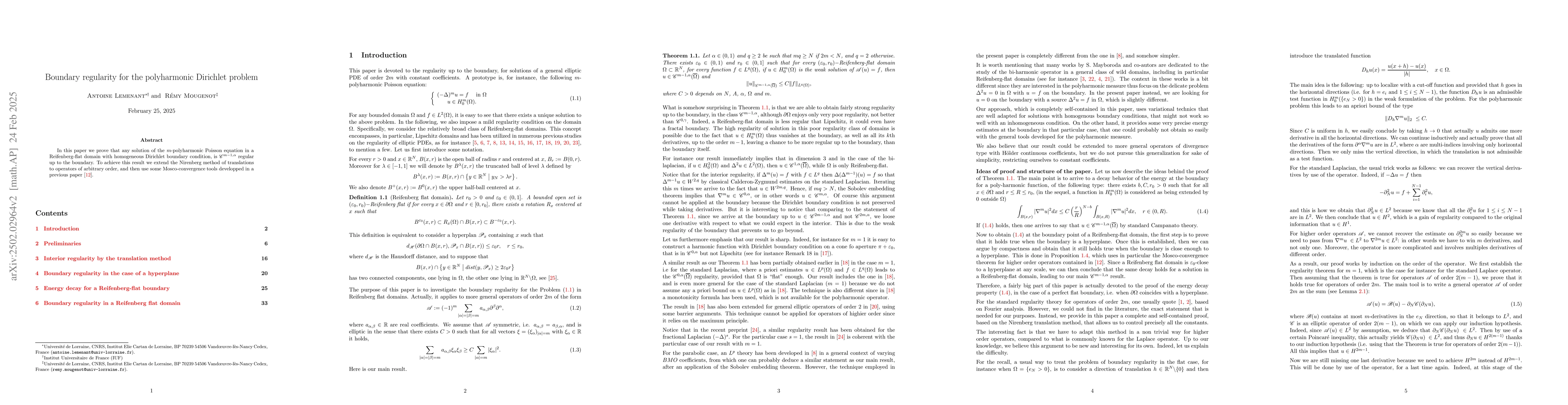 Thumbnail for Boundary regularity for the polyharmonic Dirichlet problem