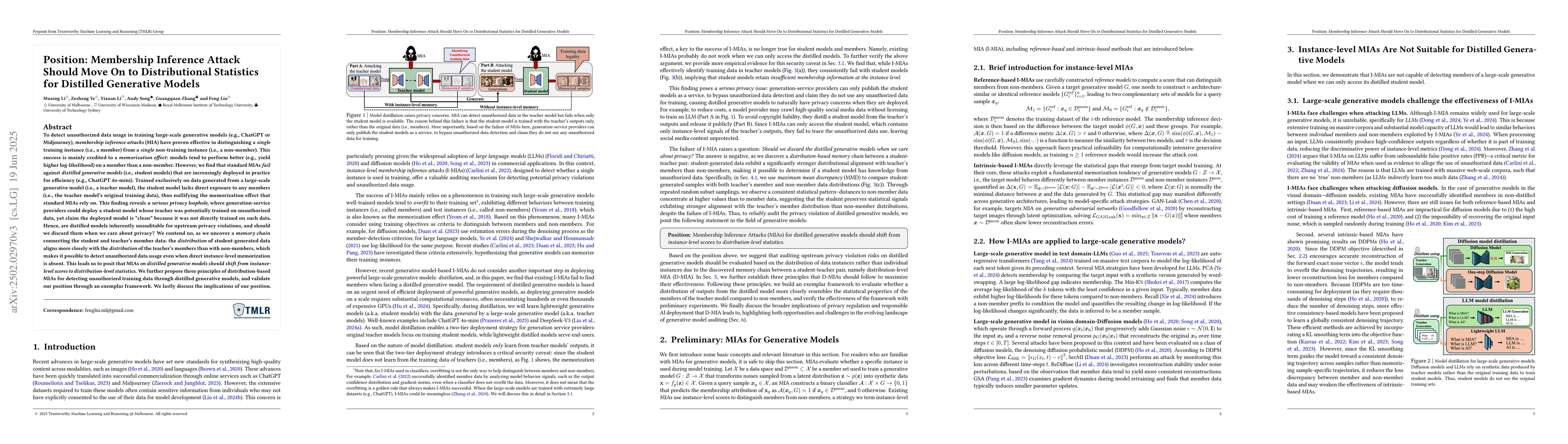 Thumbnail for Membership Inference Attack Should Move On to Distributional Statistics
  for Distilled Generative Models
