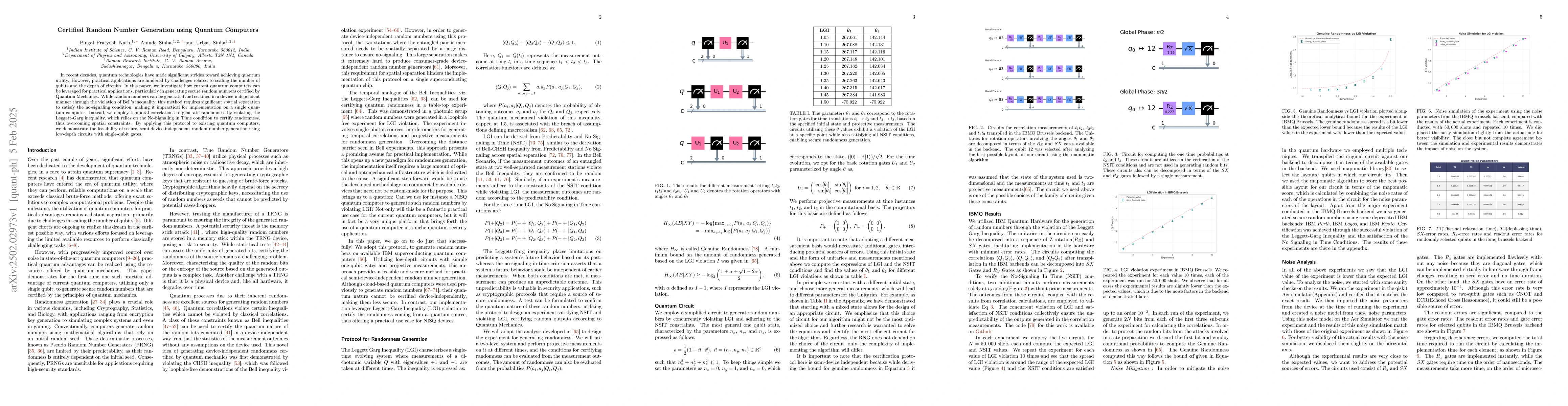Thumbnail for Certified Random Number Generation using Quantum Computers