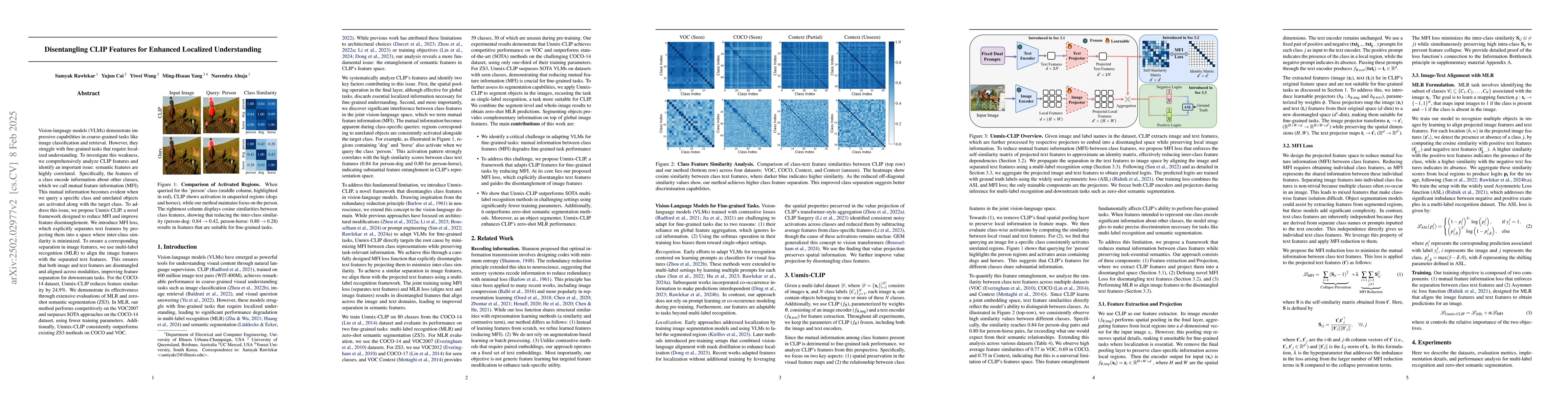 Thumbnail for Disentangling CLIP Features for Enhanced Localized Understanding