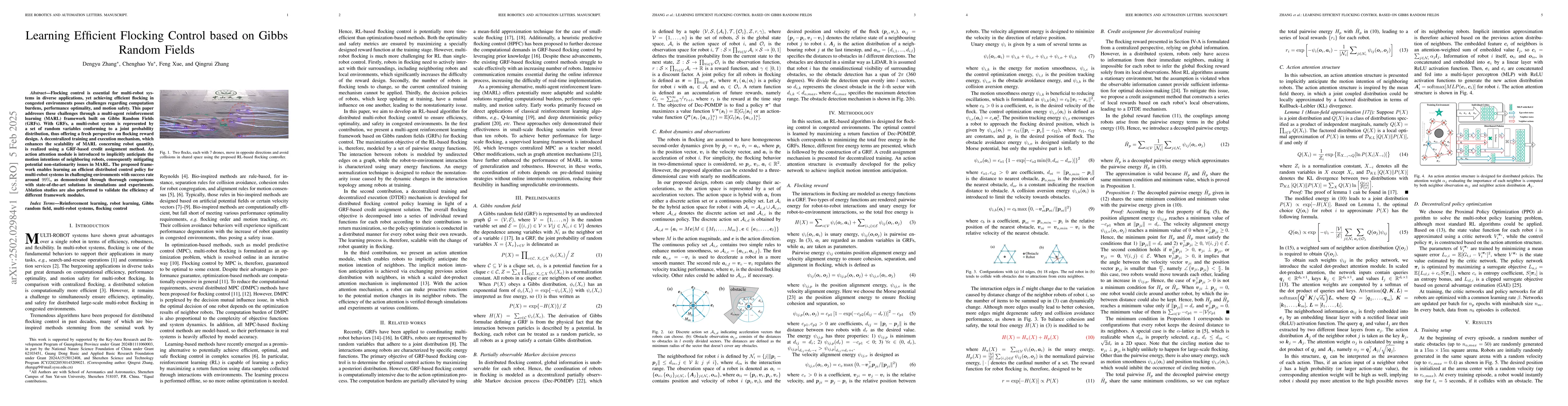 Thumbnail for Learning Efficient Flocking Control based on Gibbs Random Fields