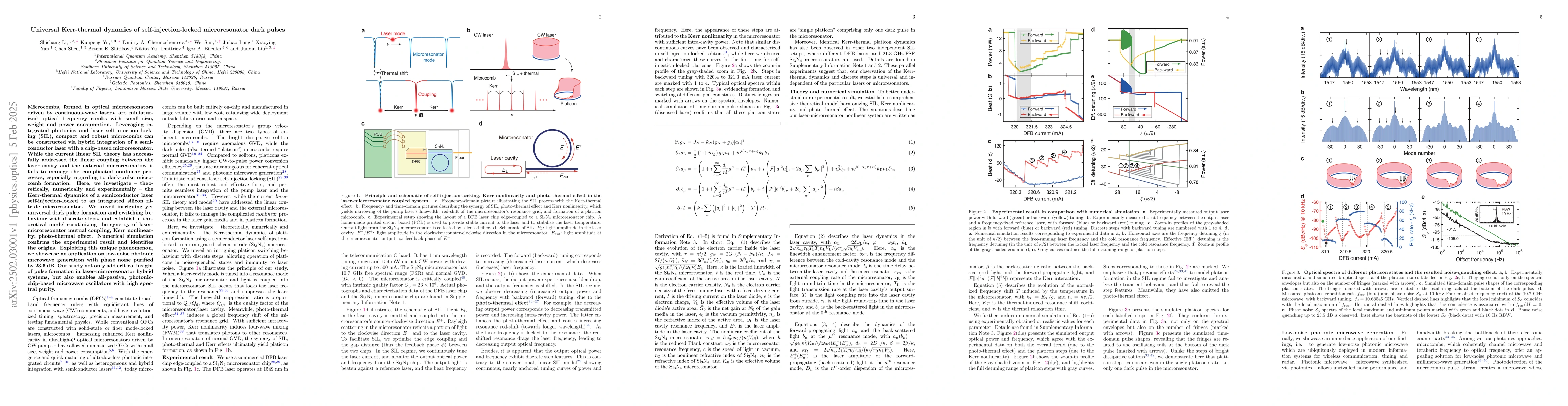 Thumbnail for Universal Kerr-thermal dynamics of self-injection-locked microresonator
  dark pulses