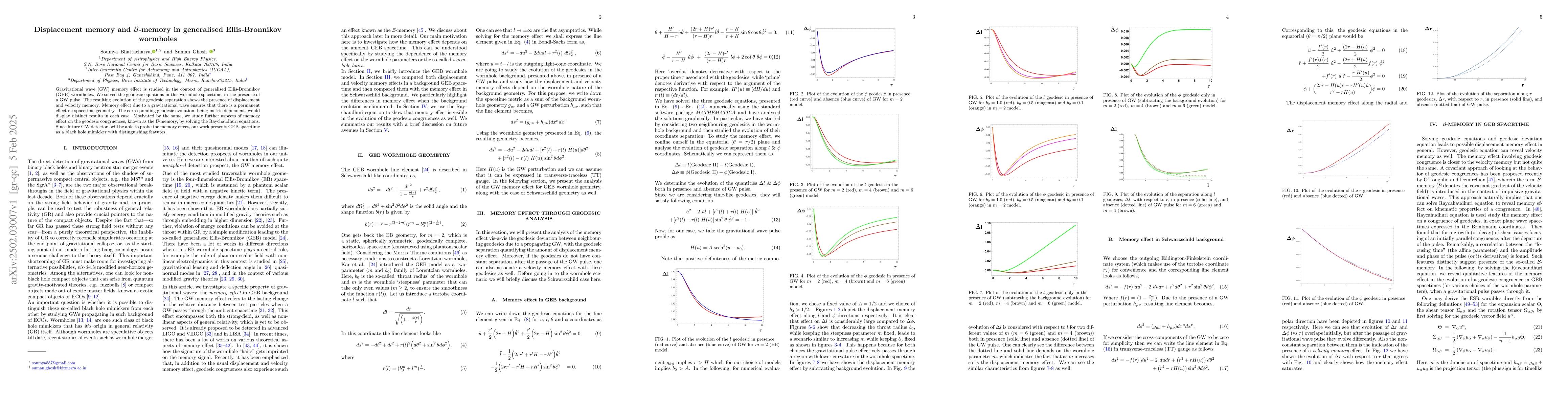 Thumbnail for Displacement memory and B-memory in generalised Ellis-Bronnikov
  wormholes