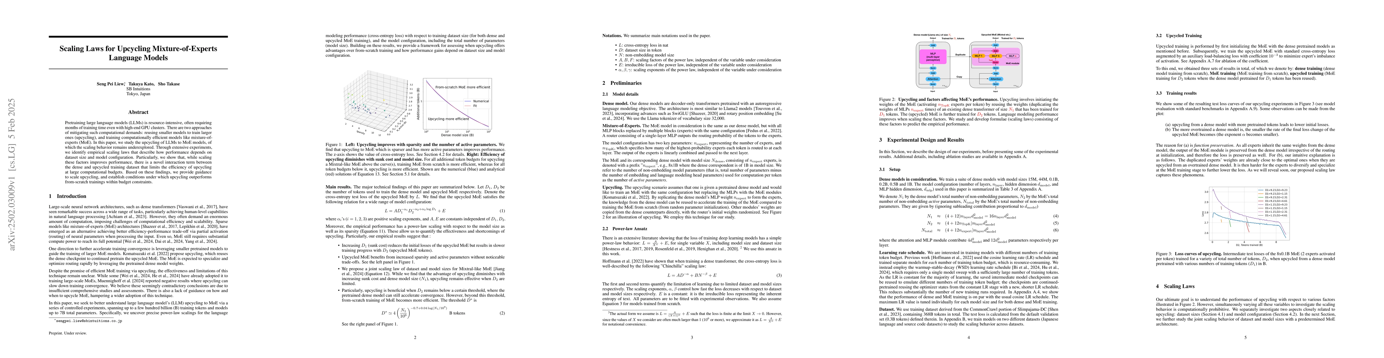 Thumbnail for Scaling Laws for Upcycling Mixture-of-Experts Language Models
