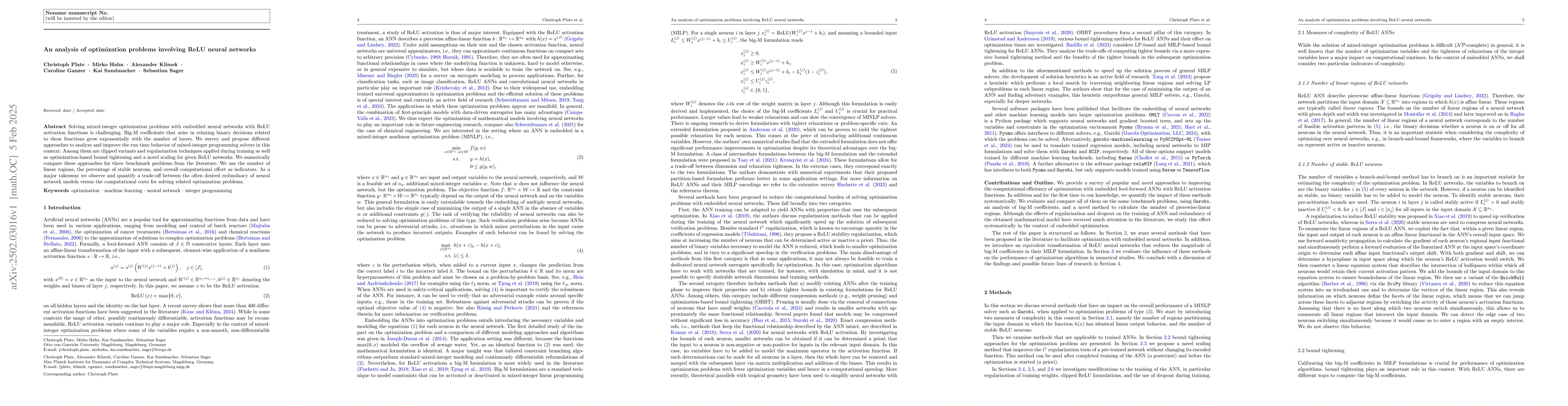 Thumbnail for An analysis of optimization problems involving ReLU neural networks