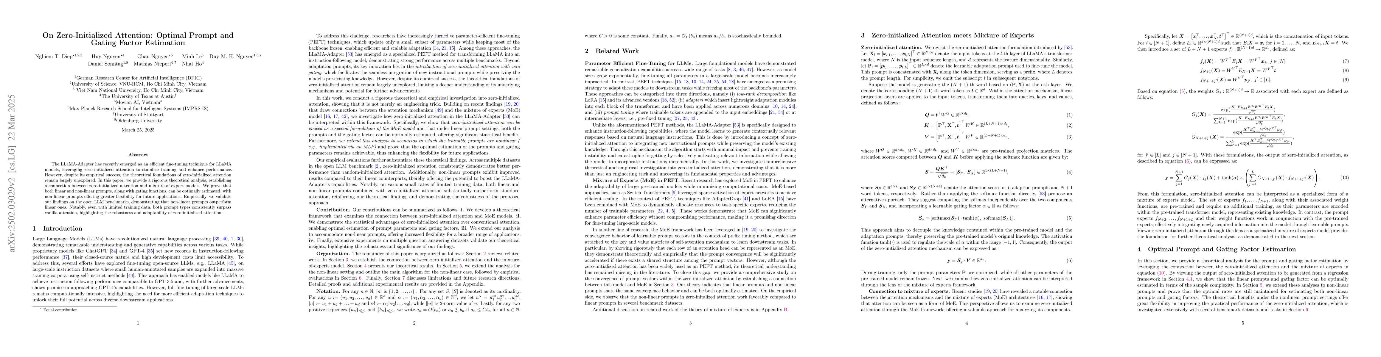 Thumbnail for On Zero-Initialized Attention: Optimal Prompt and Gating Factor
  Estimation