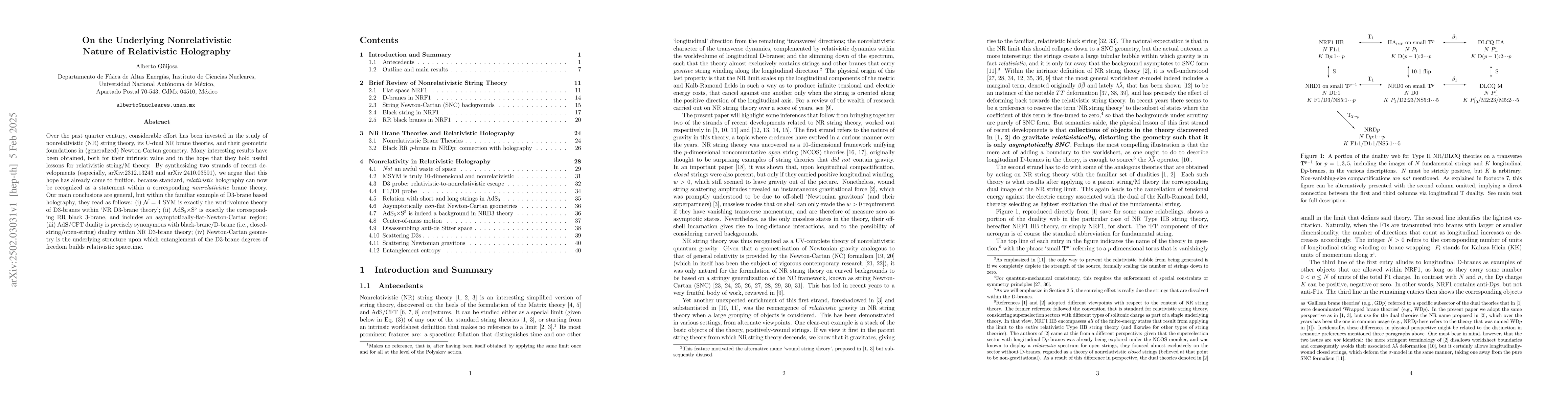 Thumbnail for On the Underlying Nonrelativistic Nature of Relativistic Holography