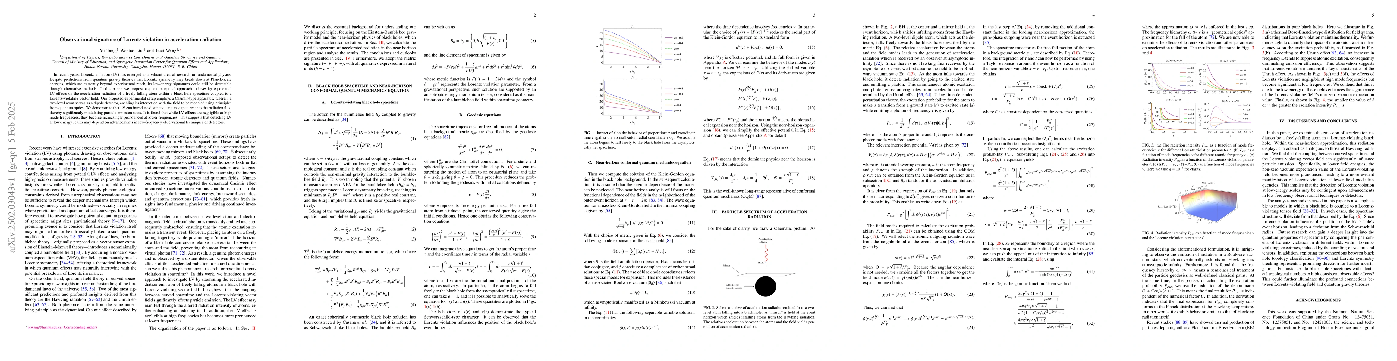 Thumbnail for Observational signature of Lorentz violation in acceleration radiation