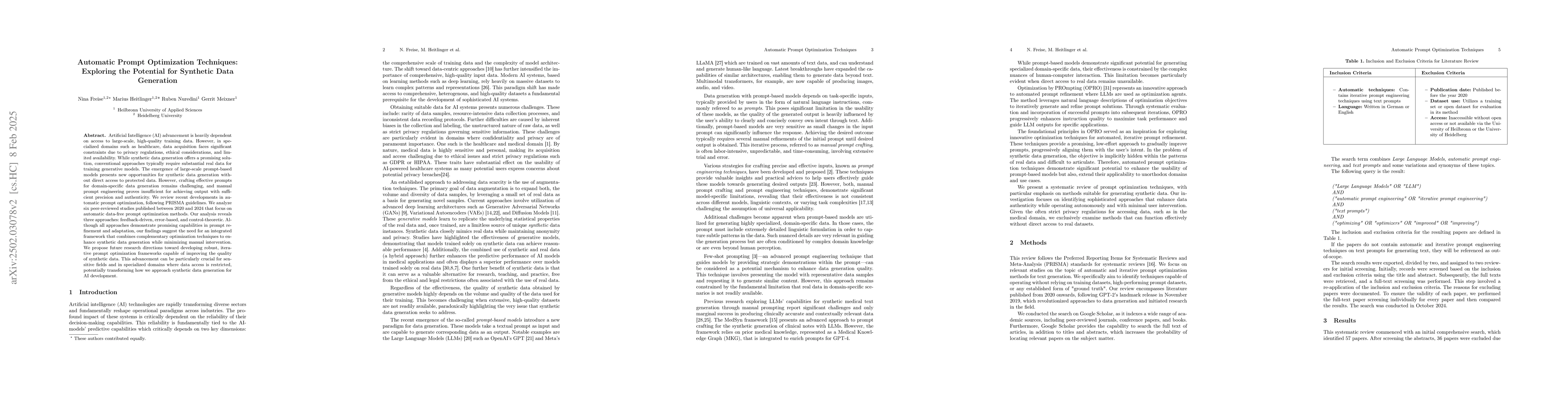 Thumbnail for Automatic Prompt Optimization Techniques: Exploring the Potential for
  Synthetic Data Generation