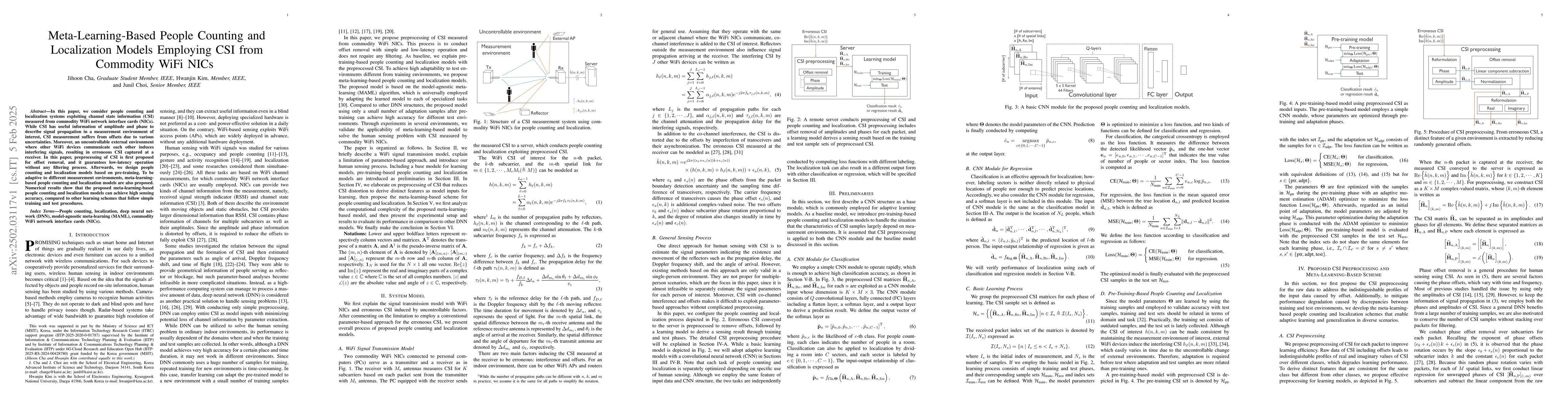 Thumbnail for Meta-Learning-Based People Counting and Localization Models Employing
  CSI from Commodity WiFi NICs