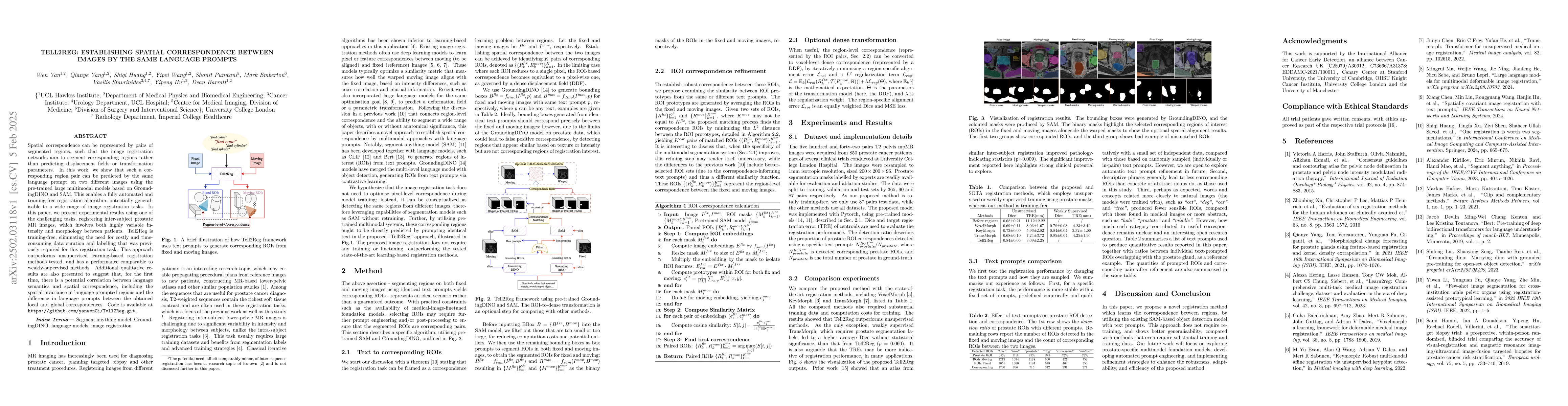 Thumbnail for Tell2Reg: Establishing spatial correspondence between images by the same
  language prompts