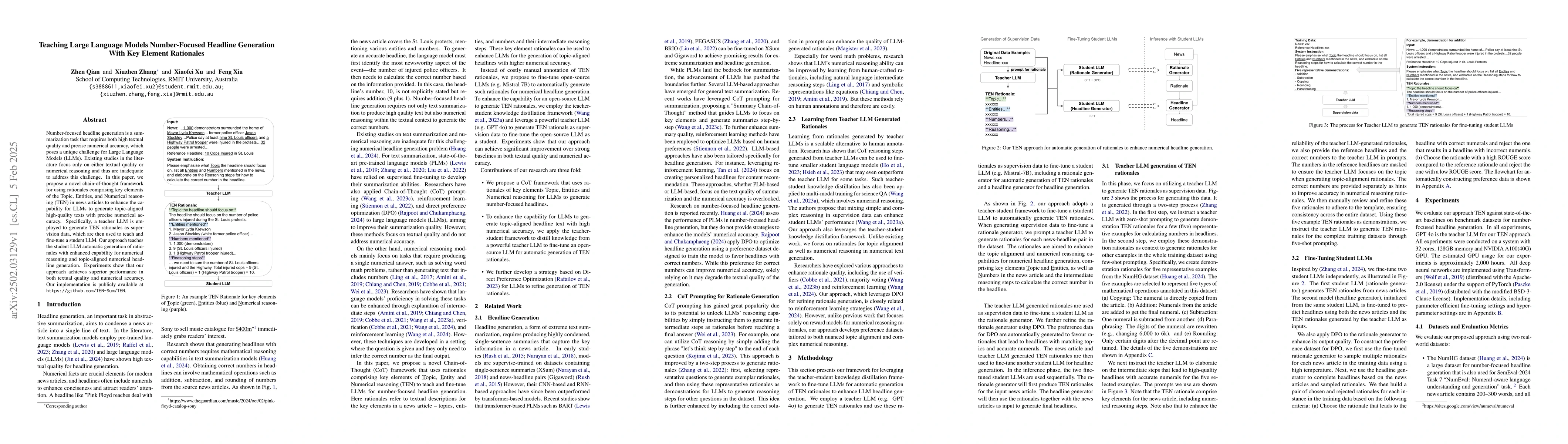 Thumbnail for Teaching Large Language Models Number-Focused Headline Generation With
  Key Element Rationales
