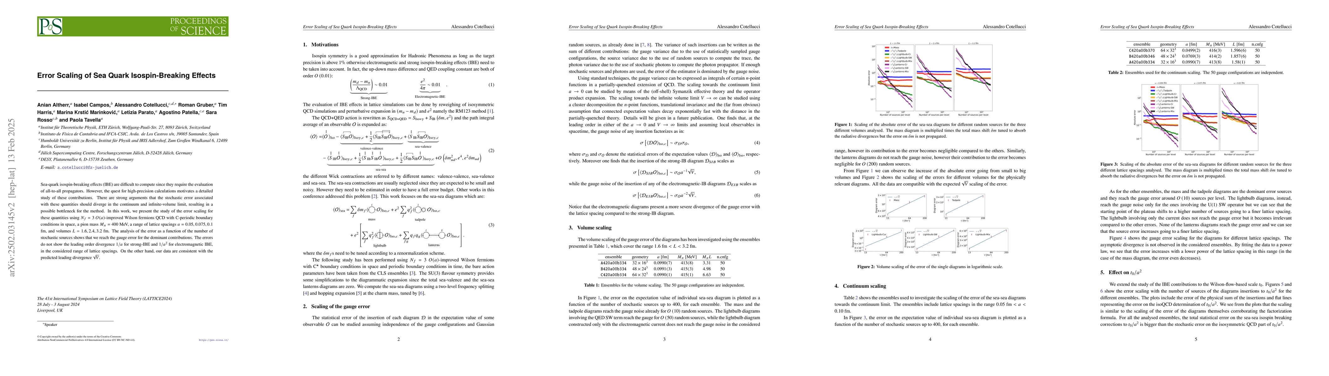 Thumbnail for Error Scaling of Sea Quark Isospin-Breaking Effects