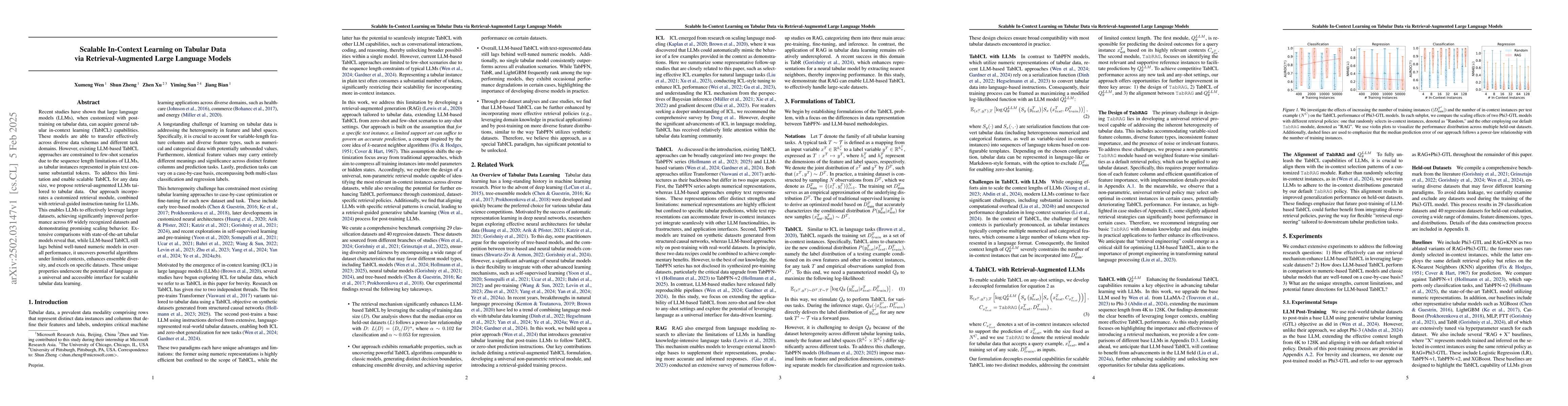 Thumbnail for Scalable In-Context Learning on Tabular Data via Retrieval-Augmented
  Large Language Models