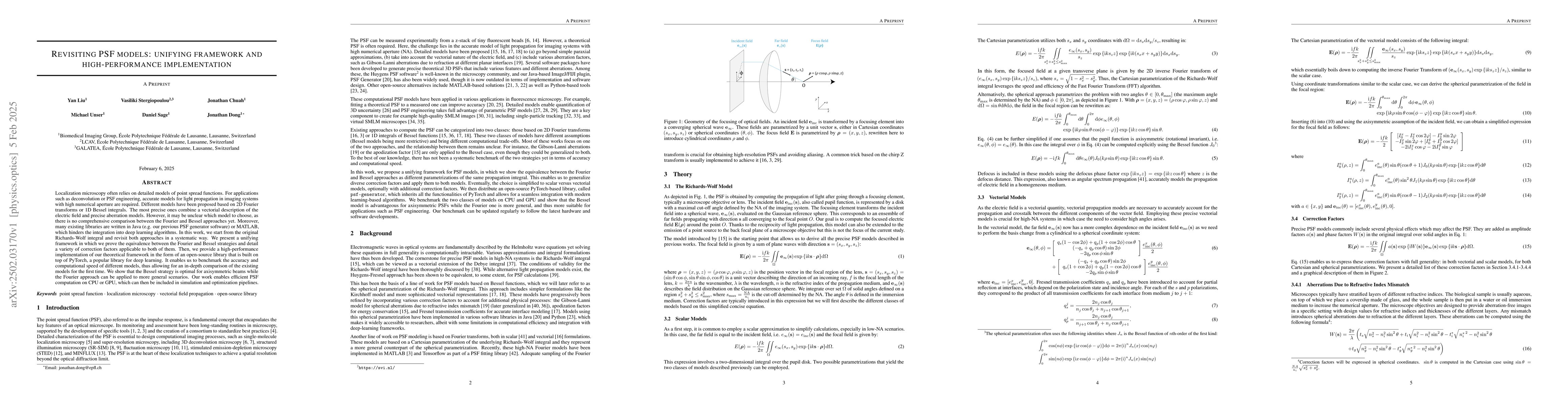 Thumbnail for Revisiting PSF models: unifying framework and high-performance
  implementation