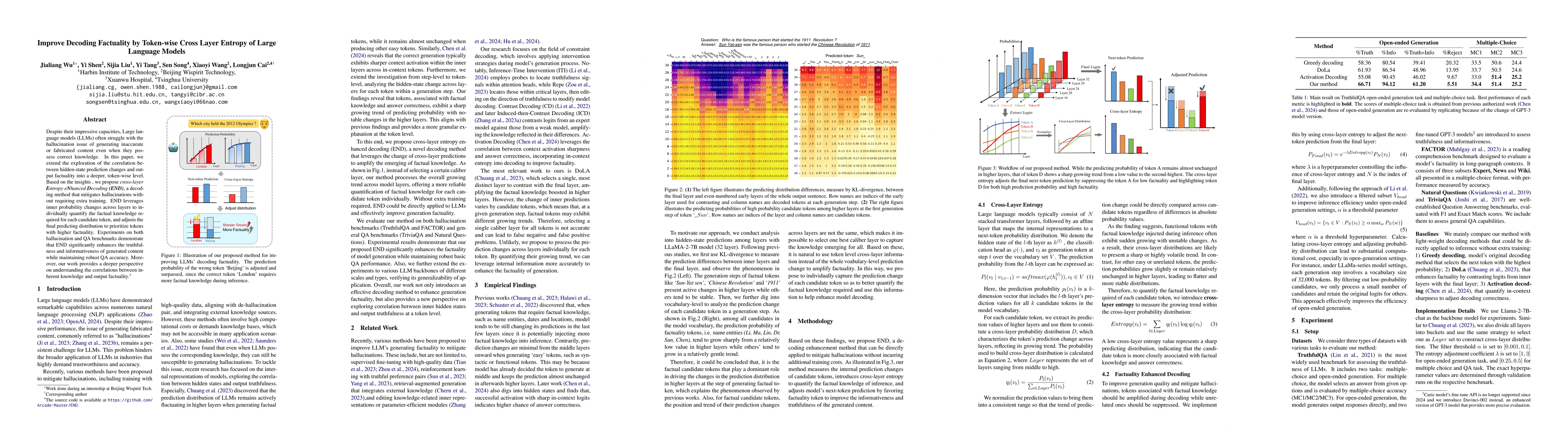 Thumbnail for Improve Decoding Factuality by Token-wise Cross Layer Entropy of Large
  Language Models