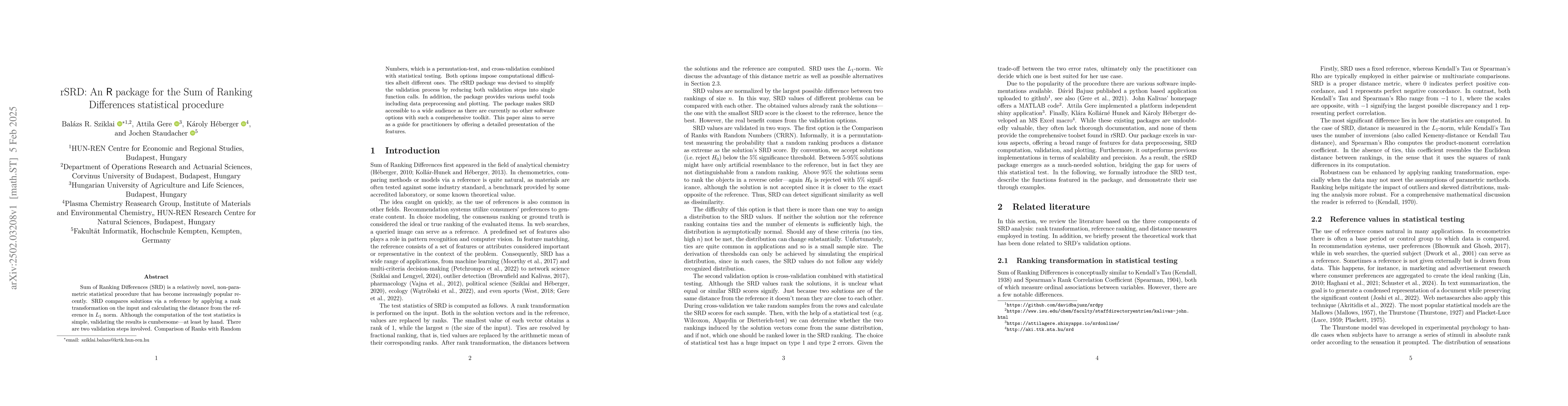 Thumbnail for rSRD: An R package for the Sum of Ranking Differences statistical
  procedure