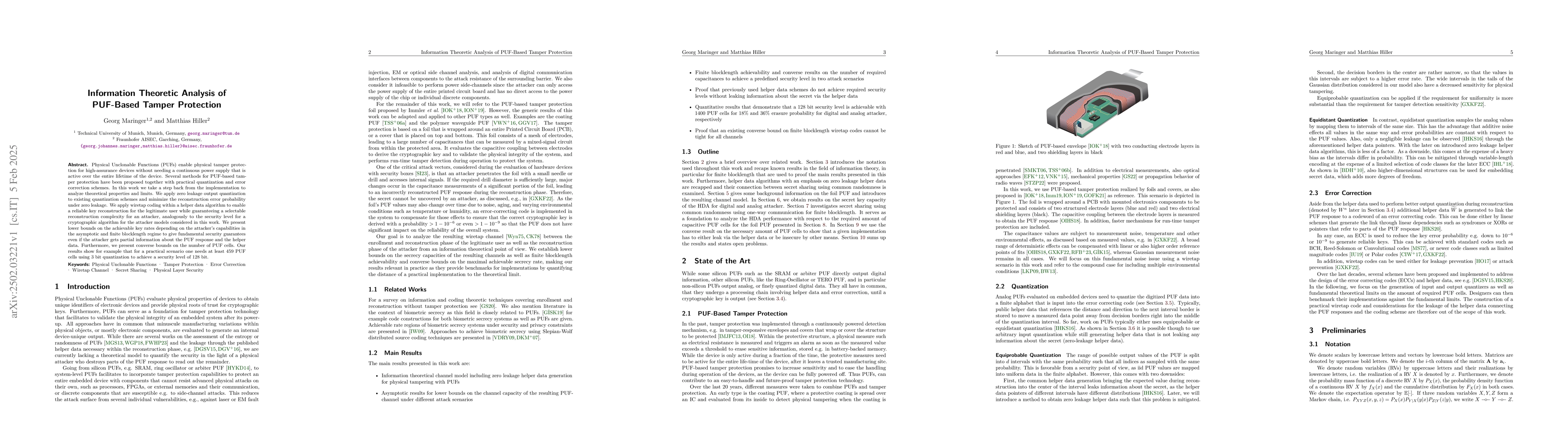 Thumbnail for Information Theoretic Analysis of PUF-Based Tamper Protection