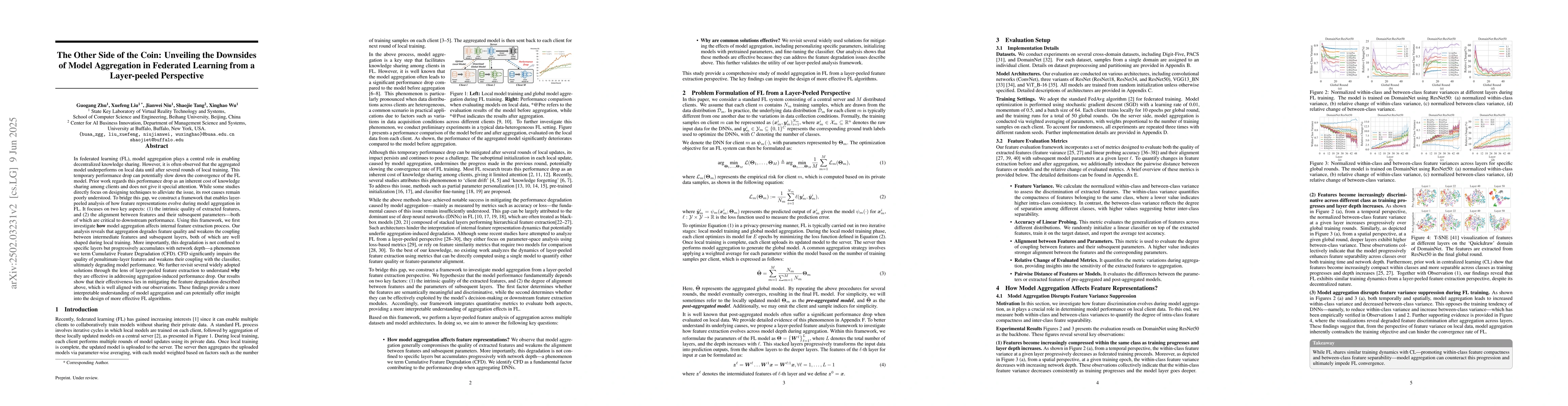 Thumbnail for The Other Side of the Coin: Unveiling the Downsides of Model Aggregation
  in Federated Learning from a Layer-peeled Perspective