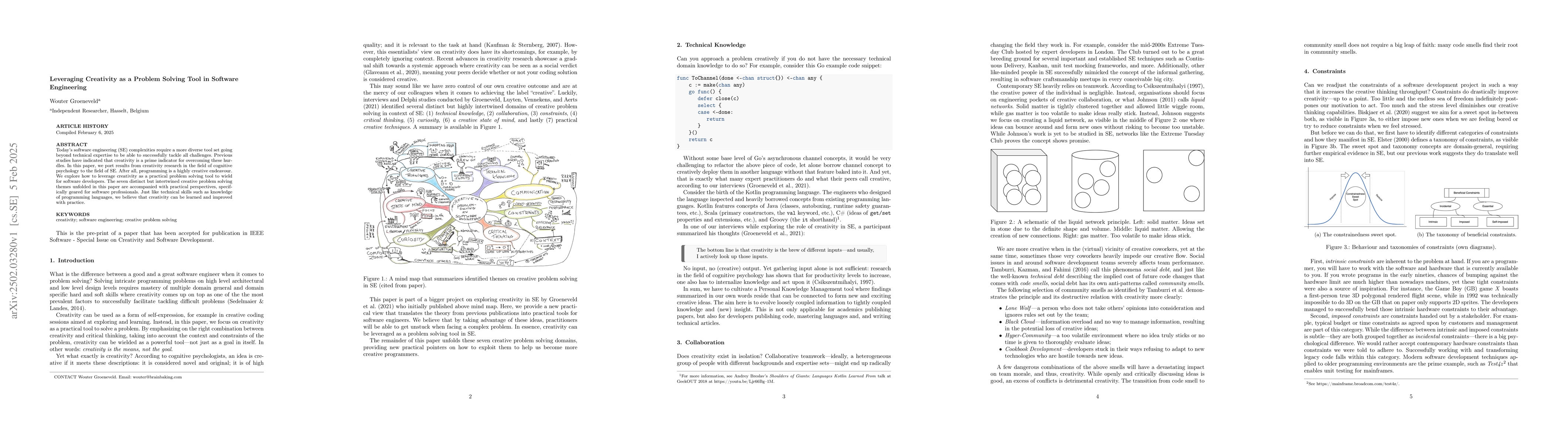 Thumbnail for Leveraging Creativity as a Problem Solving Tool in Software Engineering