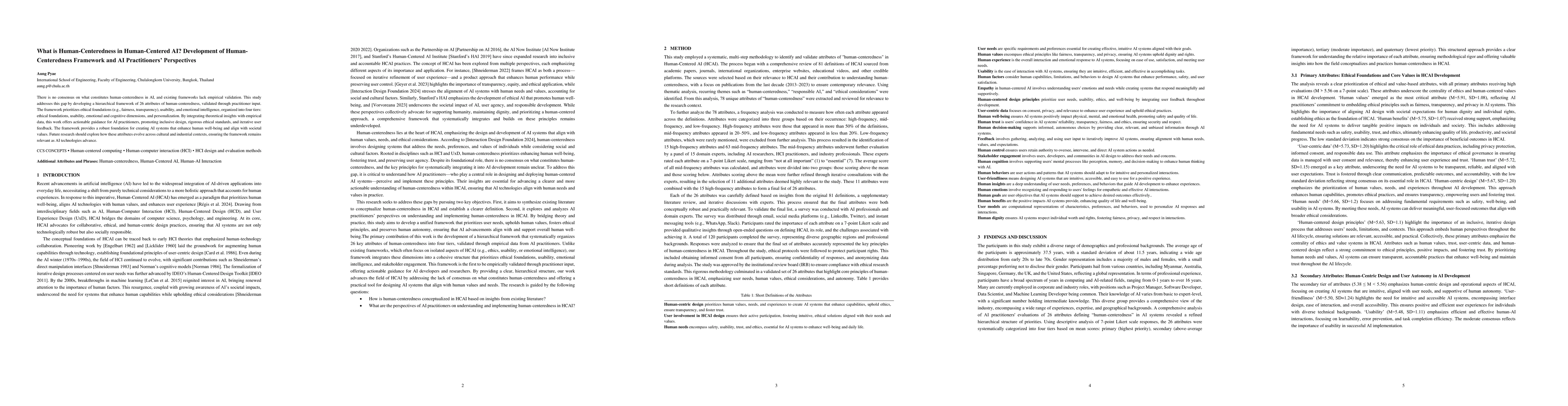 Thumbnail for What is Human-Centeredness in Human-Centered AI? Development of
  Human-Centeredness Framework and AI Practitioners' Perspectives