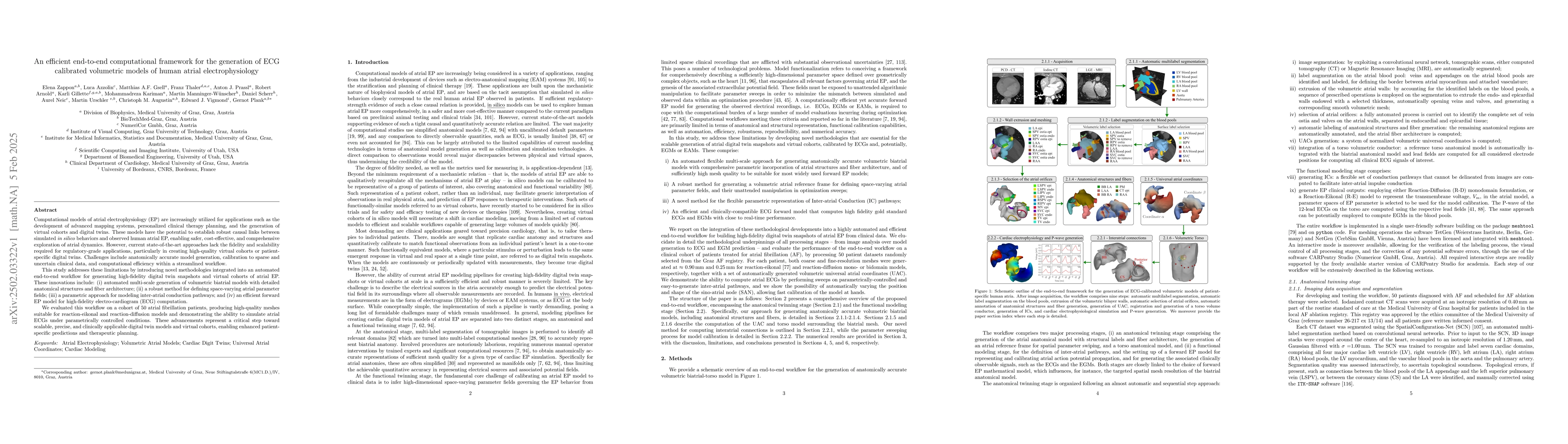 Thumbnail for An efficient end-to-end computational framework for the generation of
  ECG calibrated volumetric models of human atrial electrophysiology