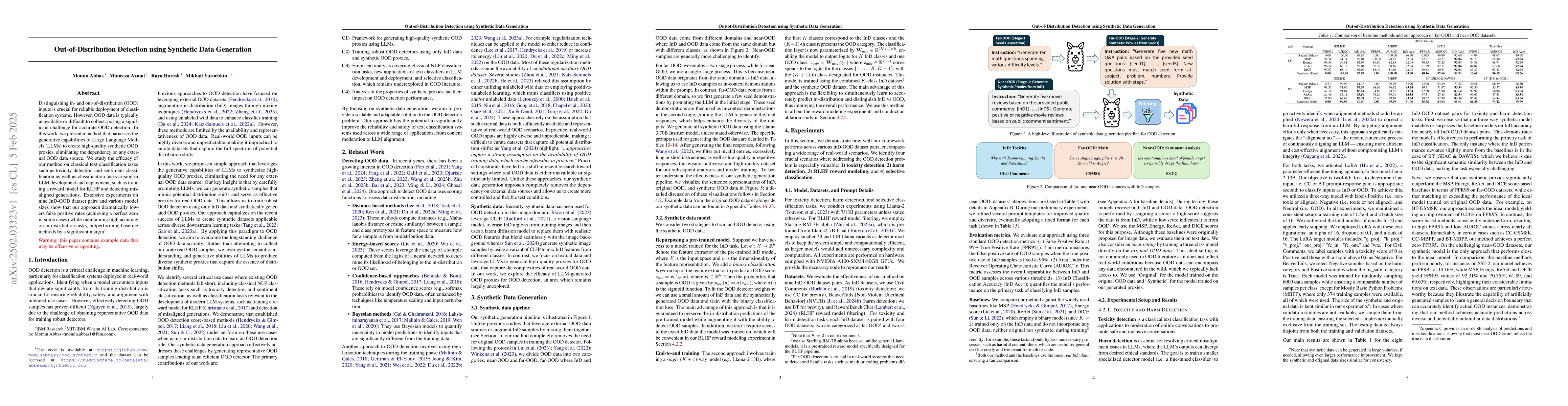 Thumbnail for Out-of-Distribution Detection using Synthetic Data Generation