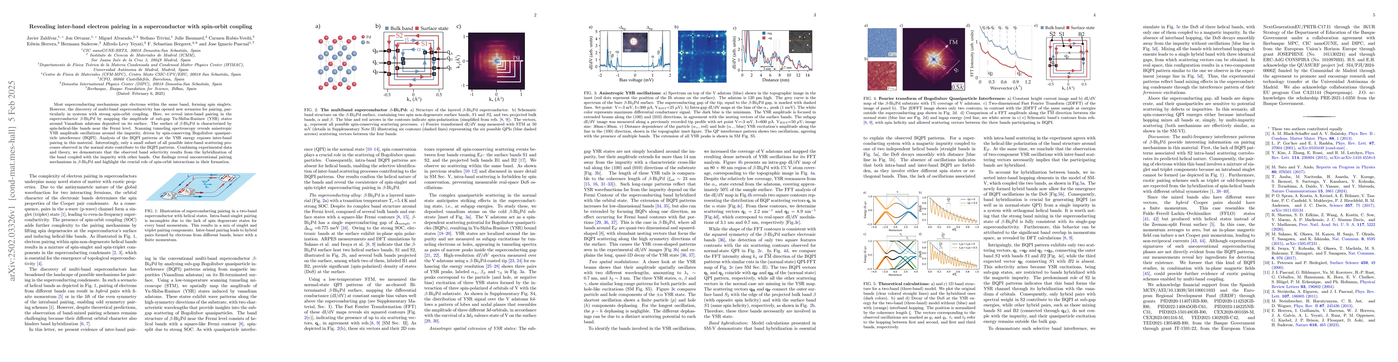 Thumbnail for Revealing inter-band electron pairing in a superconductor with
  spin-orbit coupling