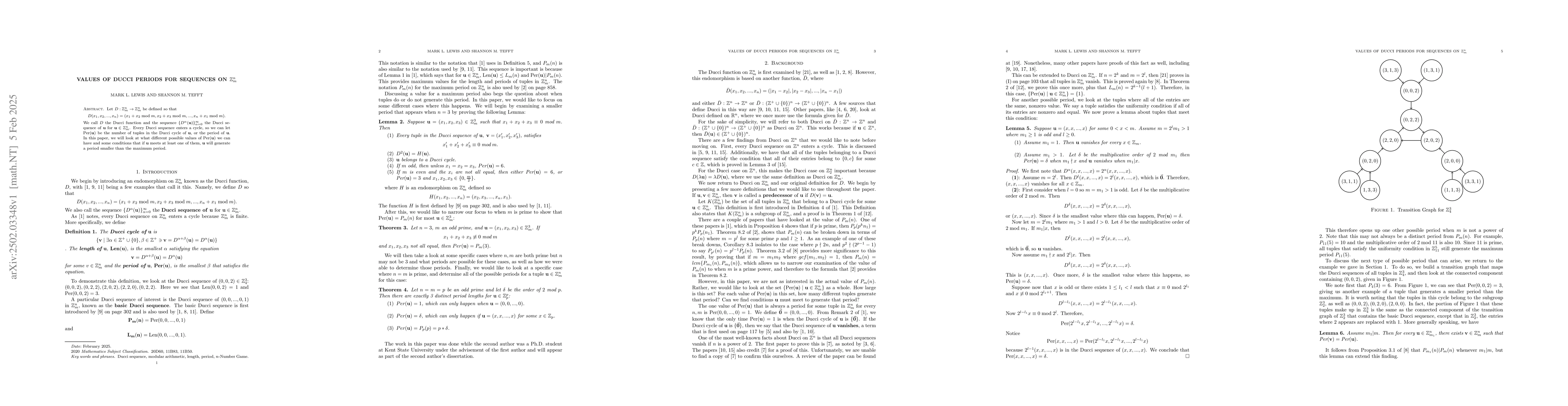 Thumbnail for Values of Ducci Periods for Sequences on $\mathbb{Z}_m^n$