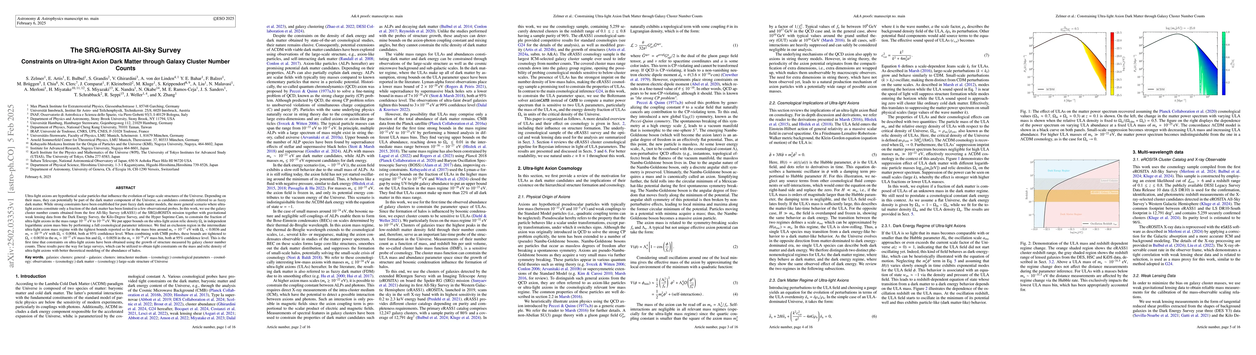 Thumbnail for Constraints on Ultra-light Axion Dark Matter through Galaxy Cluster
  Number Counts