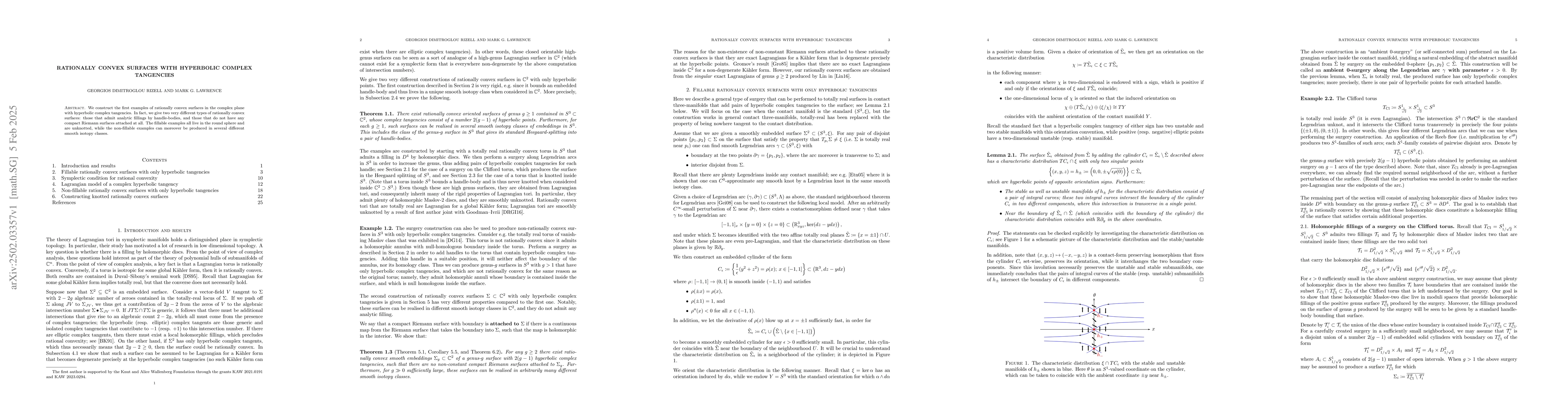 Thumbnail for Rationally Convex Surfaces with hyperbolic complex tangencies