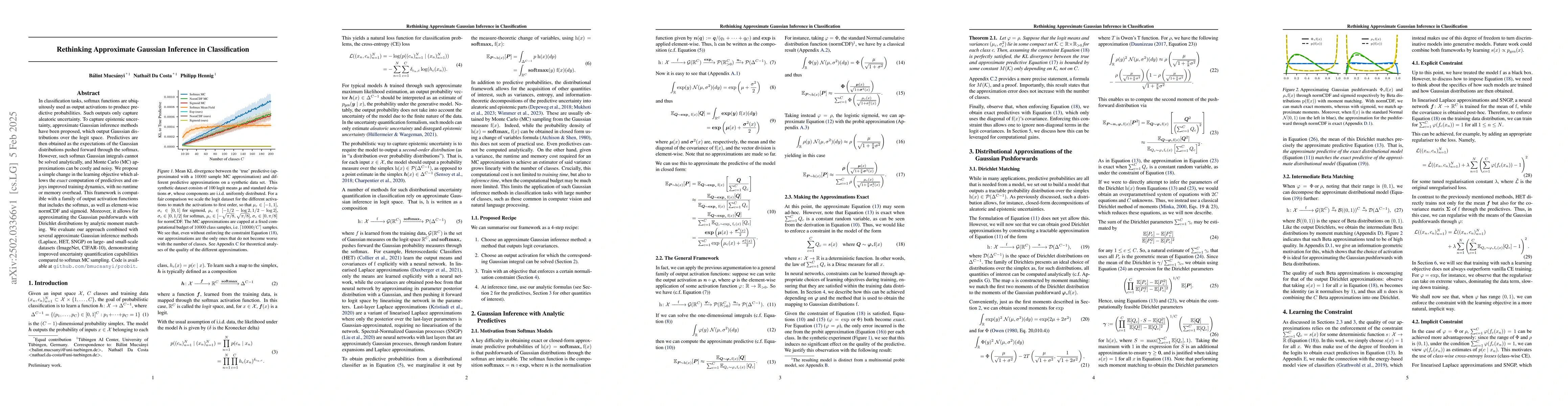 Thumbnail for Rethinking Approximate Gaussian Inference in Classification