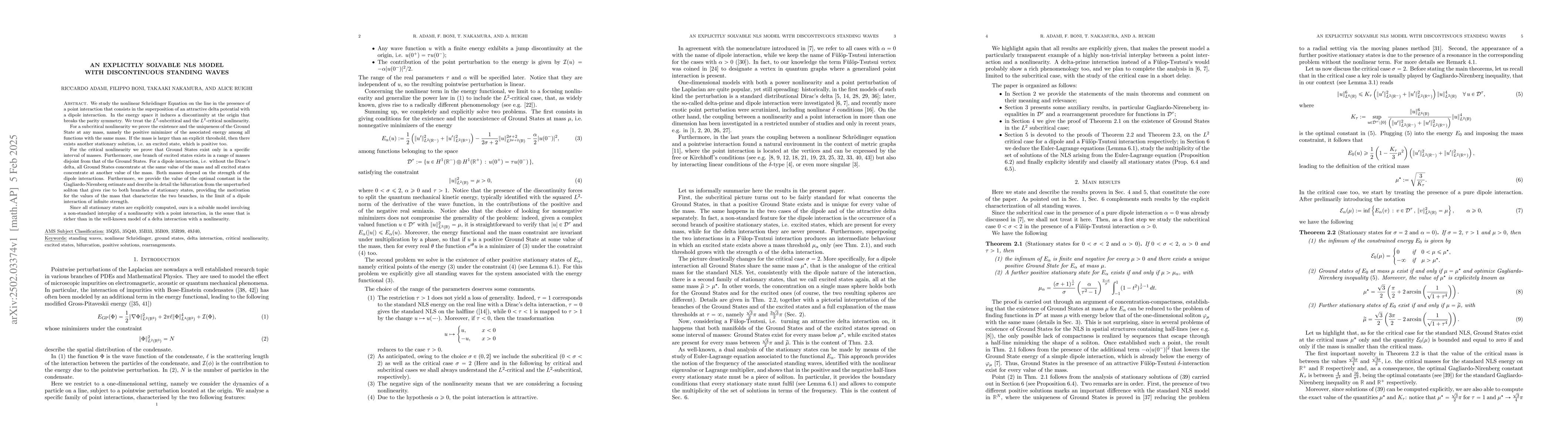 Thumbnail for An explicitly solvable NLS model with discontinuous standing waves