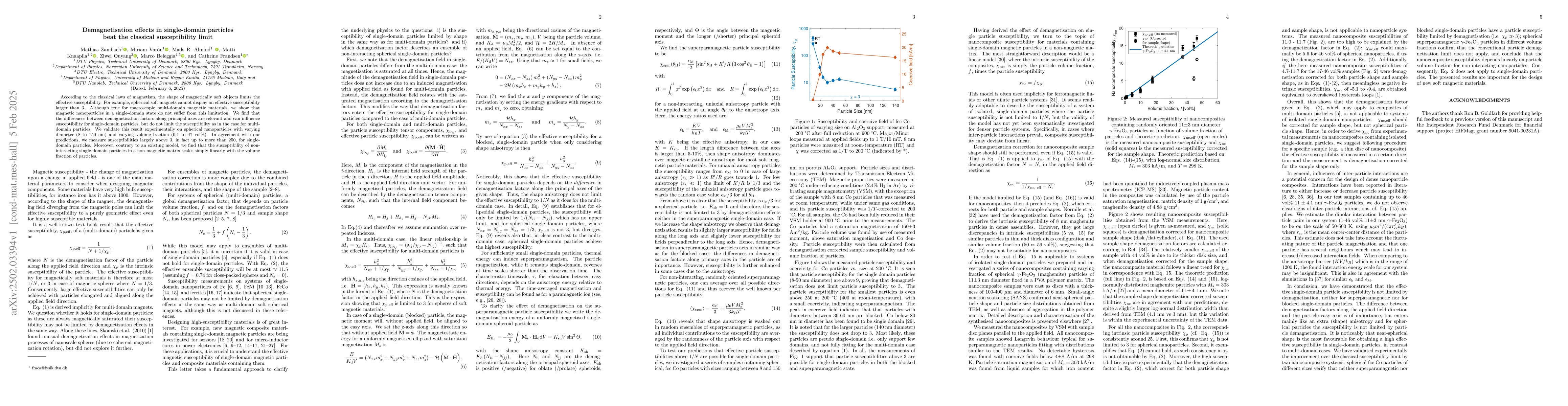 Thumbnail for Demagnetisation effects in single-domain particles