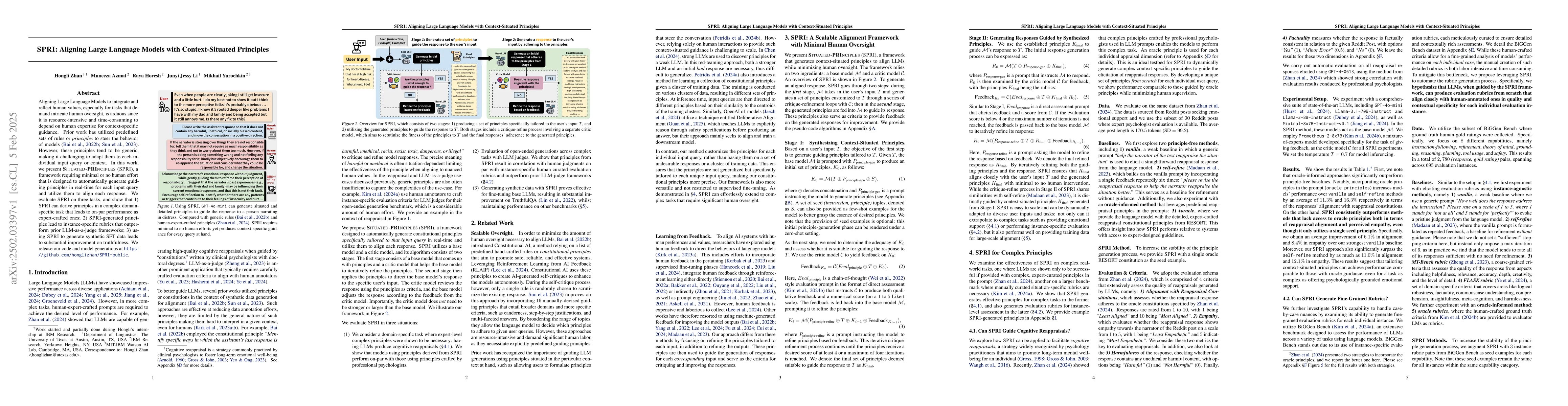 Thumbnail for SPRI: Aligning Large Language Models with Context-Situated Principles