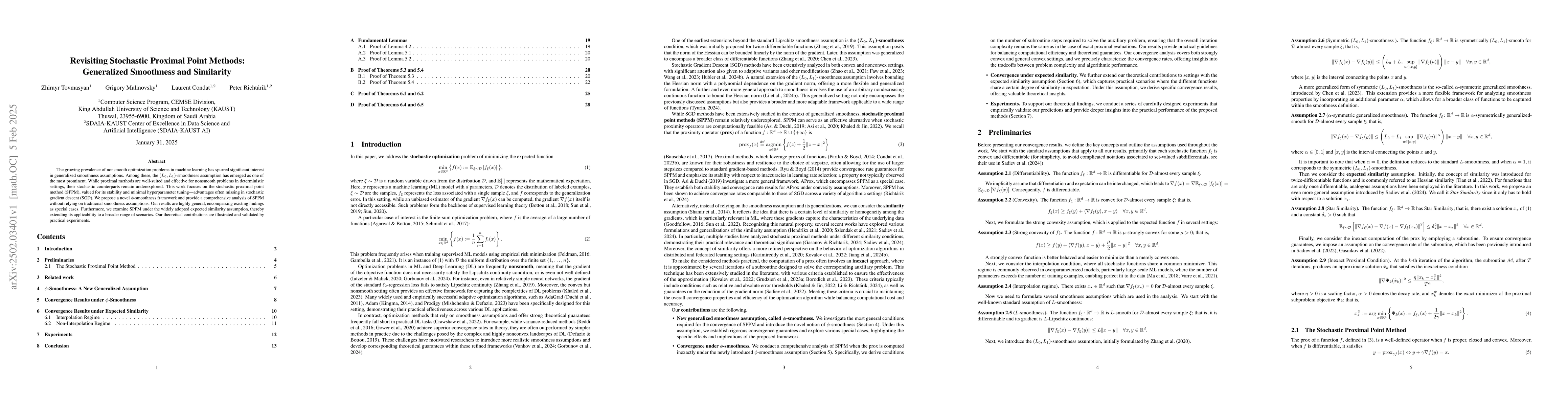 Thumbnail for Revisiting Stochastic Proximal Point Methods: Generalized Smoothness and
  Similarity