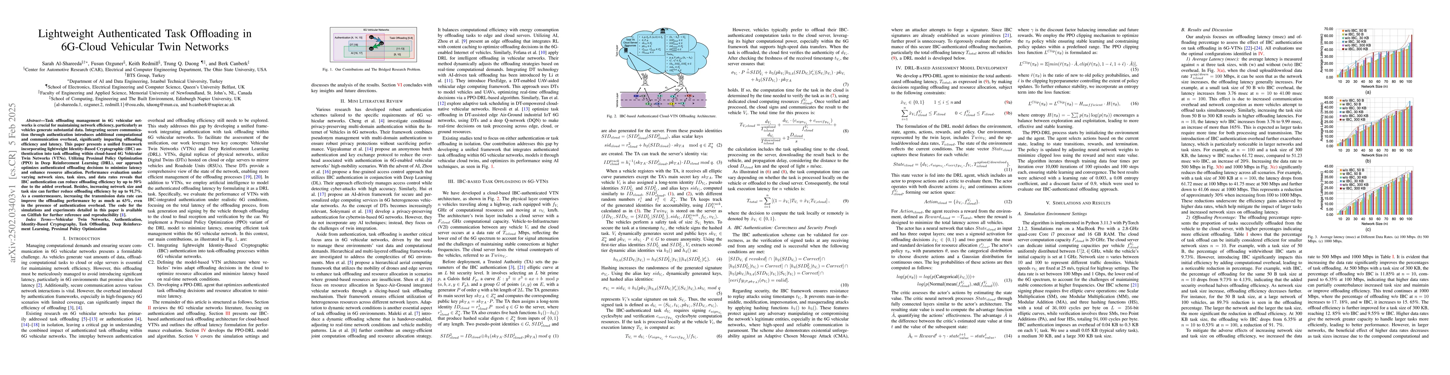 Thumbnail for Lightweight Authenticated Task Offloading in 6G-Cloud Vehicular Twin
  Networks
