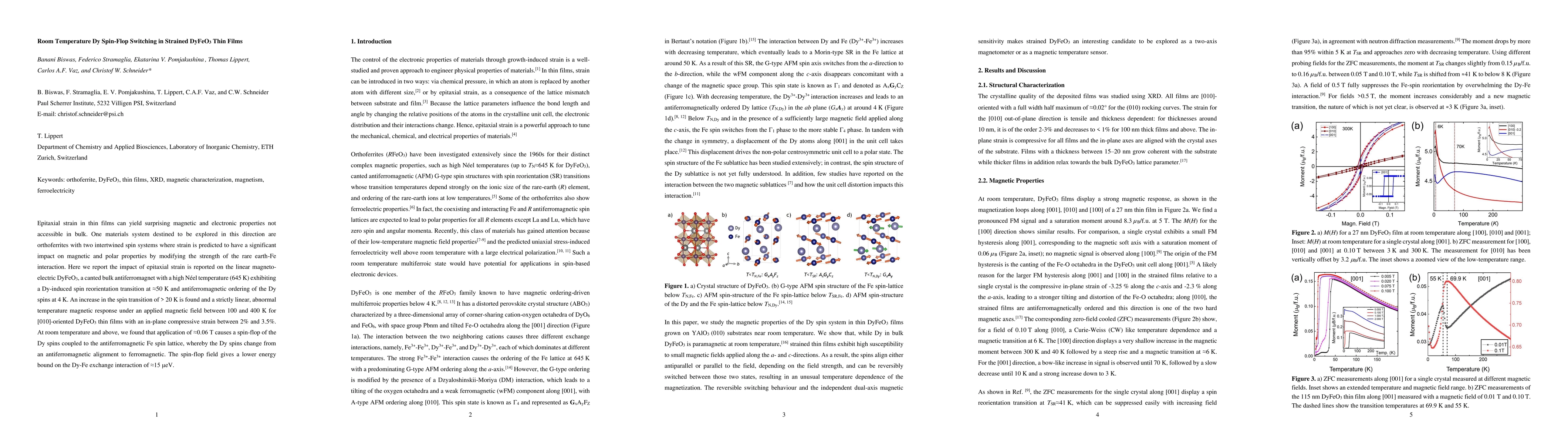 Thumbnail for Room Temperature Dy Spin-Flop Switching in Strained DyFeO3 Thin Films