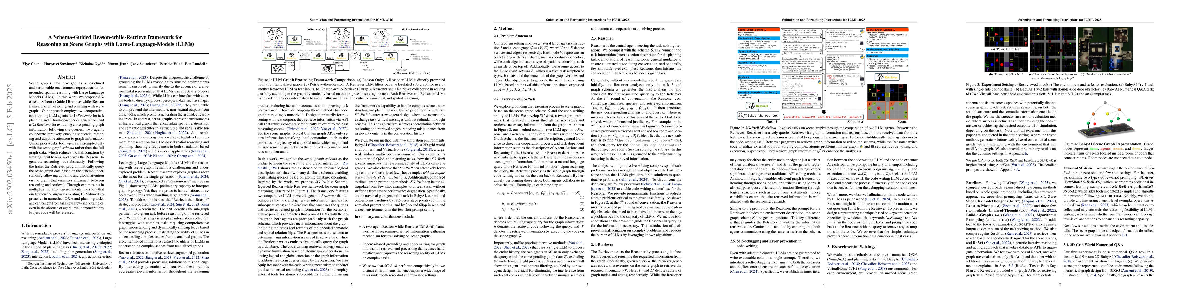 Thumbnail for A Schema-Guided Reason-while-Retrieve framework for Reasoning on Scene
  Graphs with Large-Language-Models (LLMs)