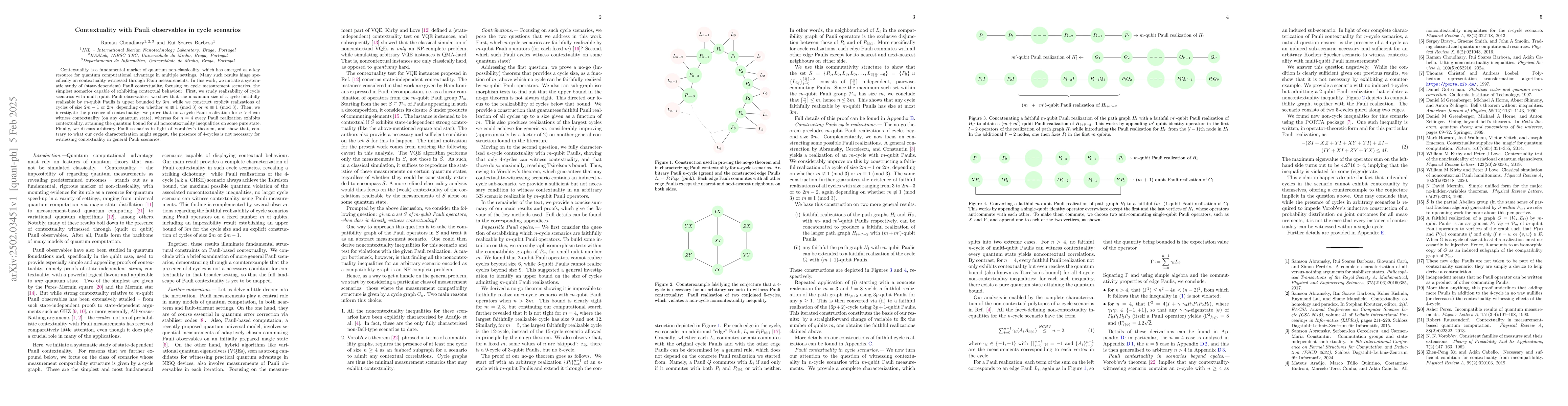 Thumbnail for Contextuality with Pauli observables in cycle scenarios