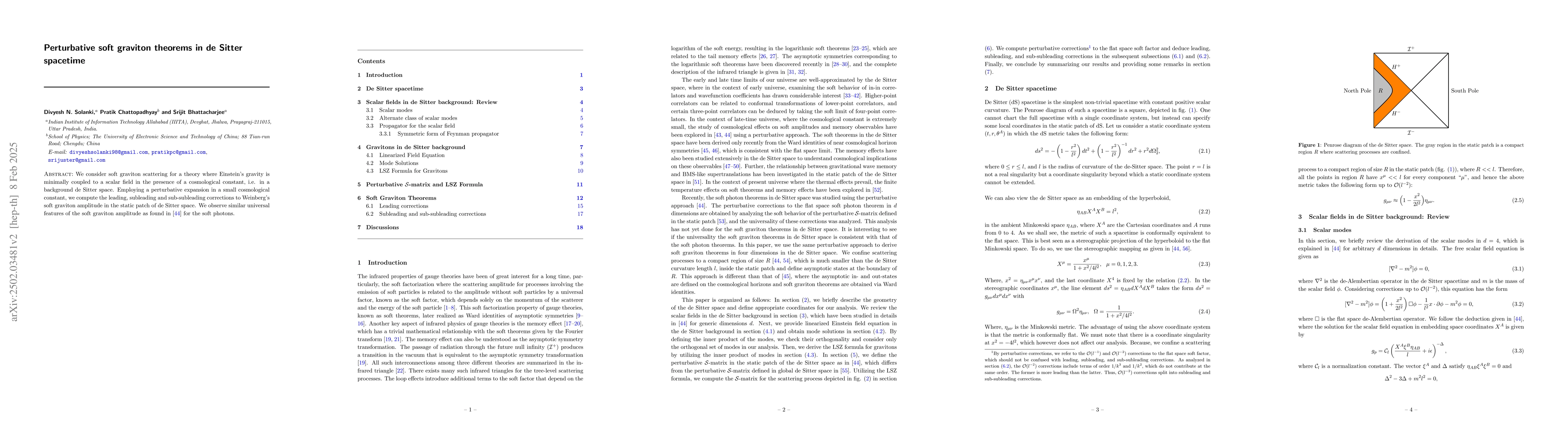 Thumbnail for Perturbative soft graviton theorems in de Sitter spacetime