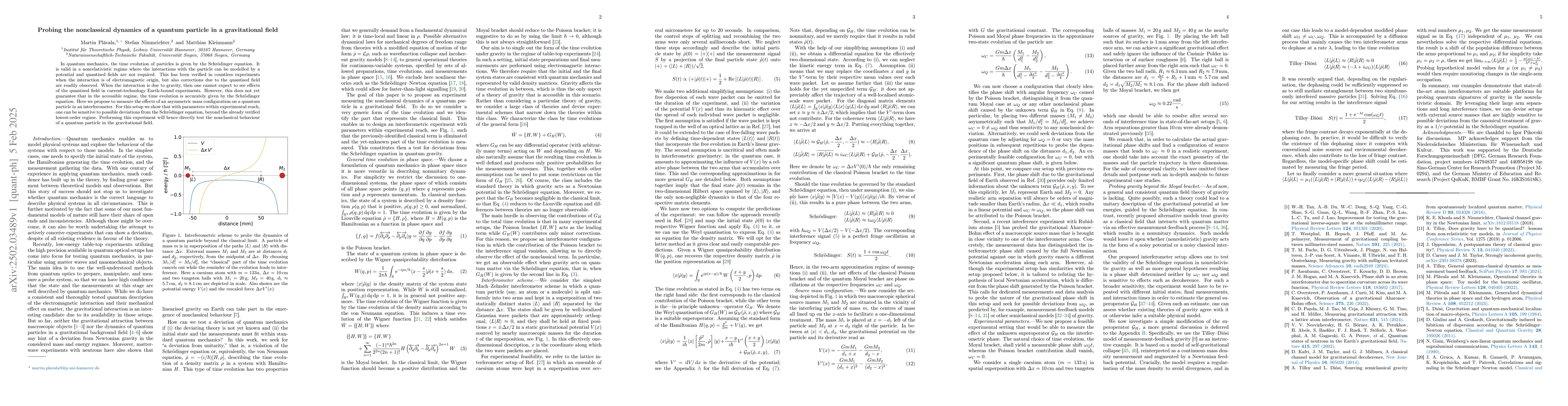 Thumbnail for Probing the nonclassical dynamics of a quantum particle in a
  gravitational field