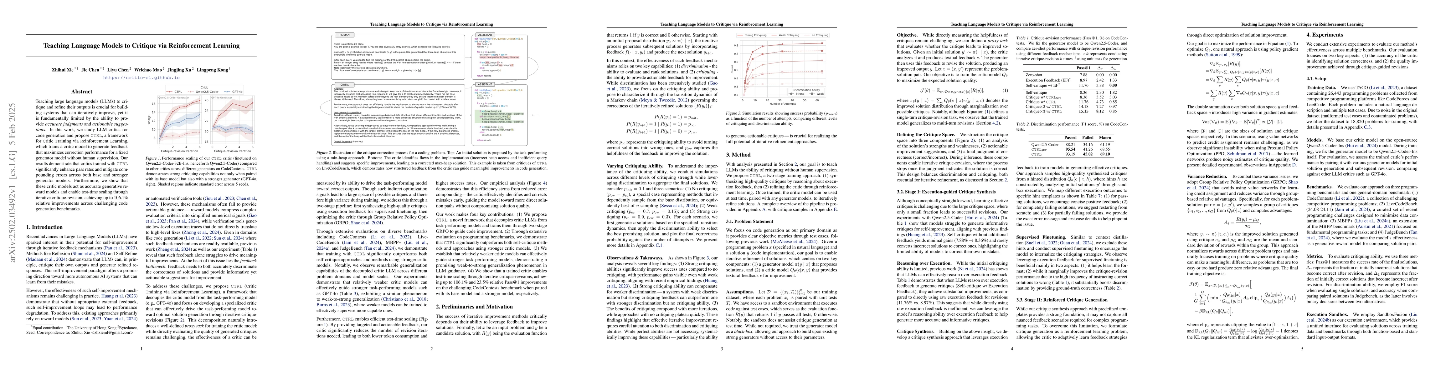 Thumbnail for Teaching Language Models to Critique via Reinforcement Learning
