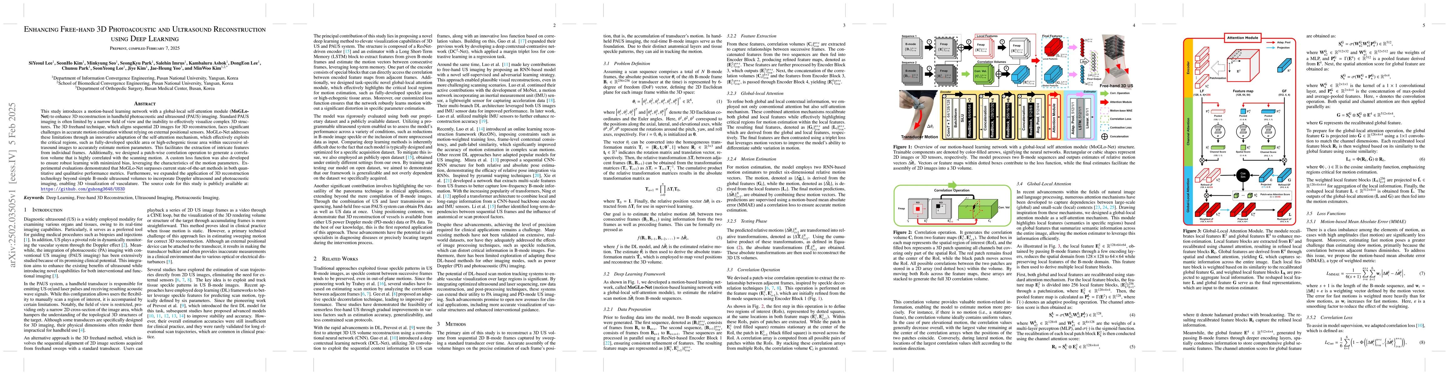 Thumbnail for Enhancing Free-hand 3D Photoacoustic and Ultrasound Reconstruction using
  Deep Learning