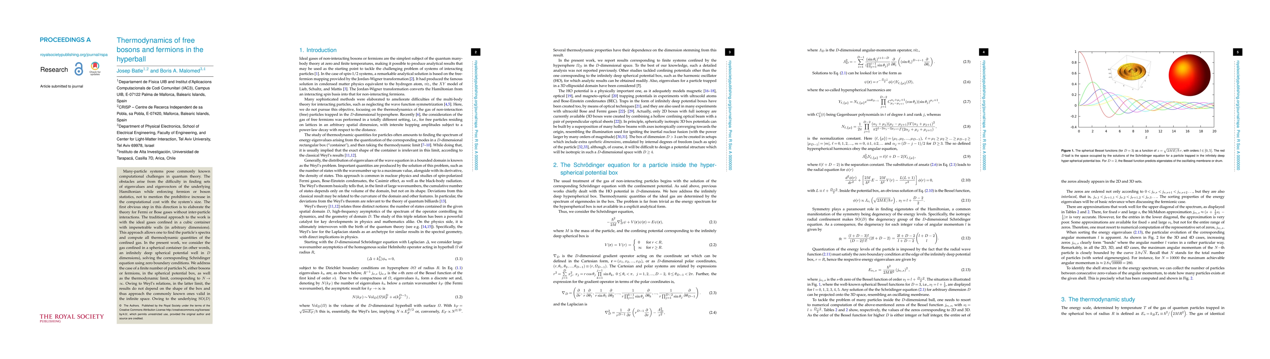 Thumbnail for Thermodynamics of free bosons and fermions in the hyperball