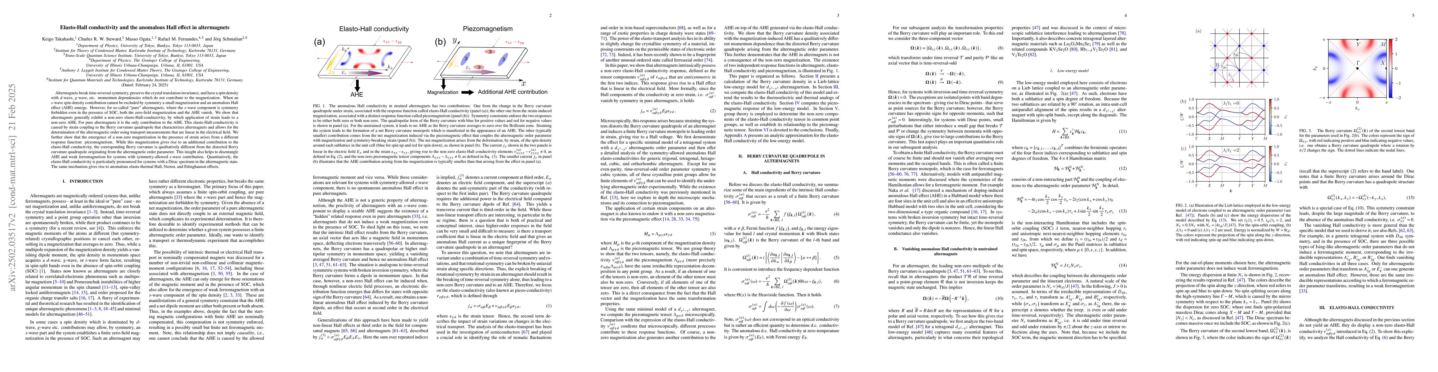Thumbnail for Elasto-Hall conductivity and the anomalous Hall effect in altermagnets