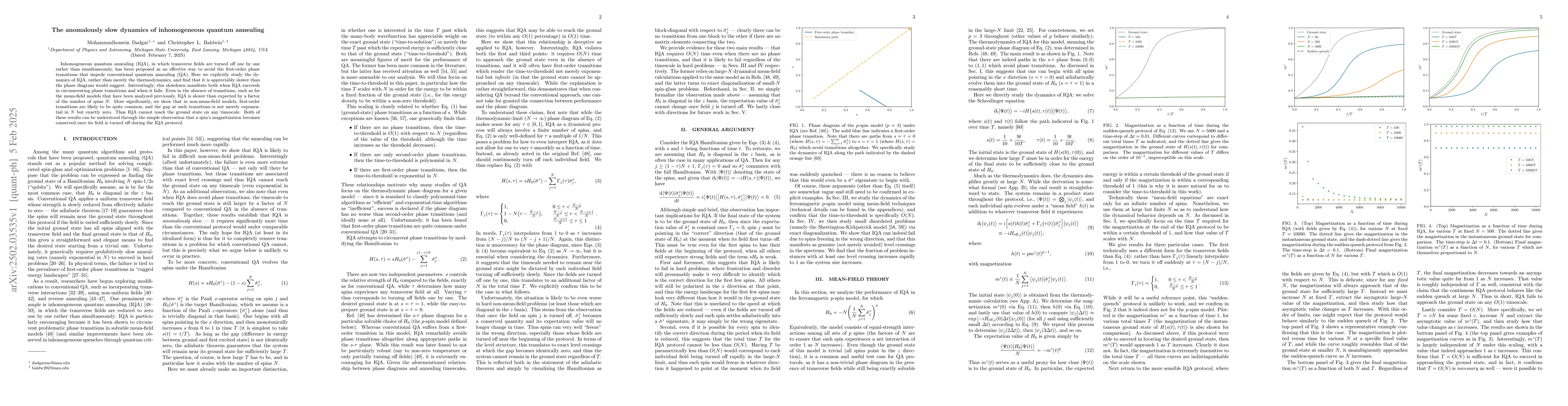Thumbnail for The anomalously slow dynamics of inhomogeneous quantum annealing