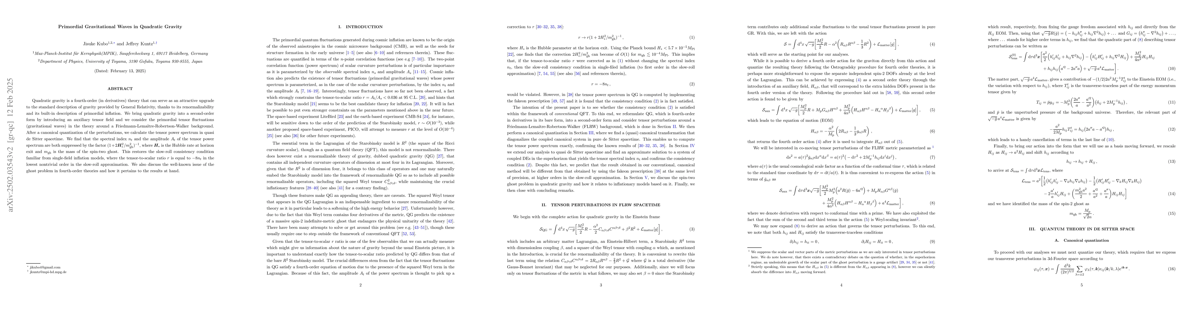 Thumbnail for Primordial Gravitational Waves in Quadratic Gravity